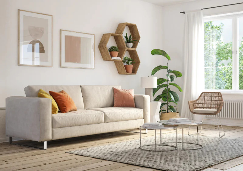 cozy living room of a mt vernon il home
